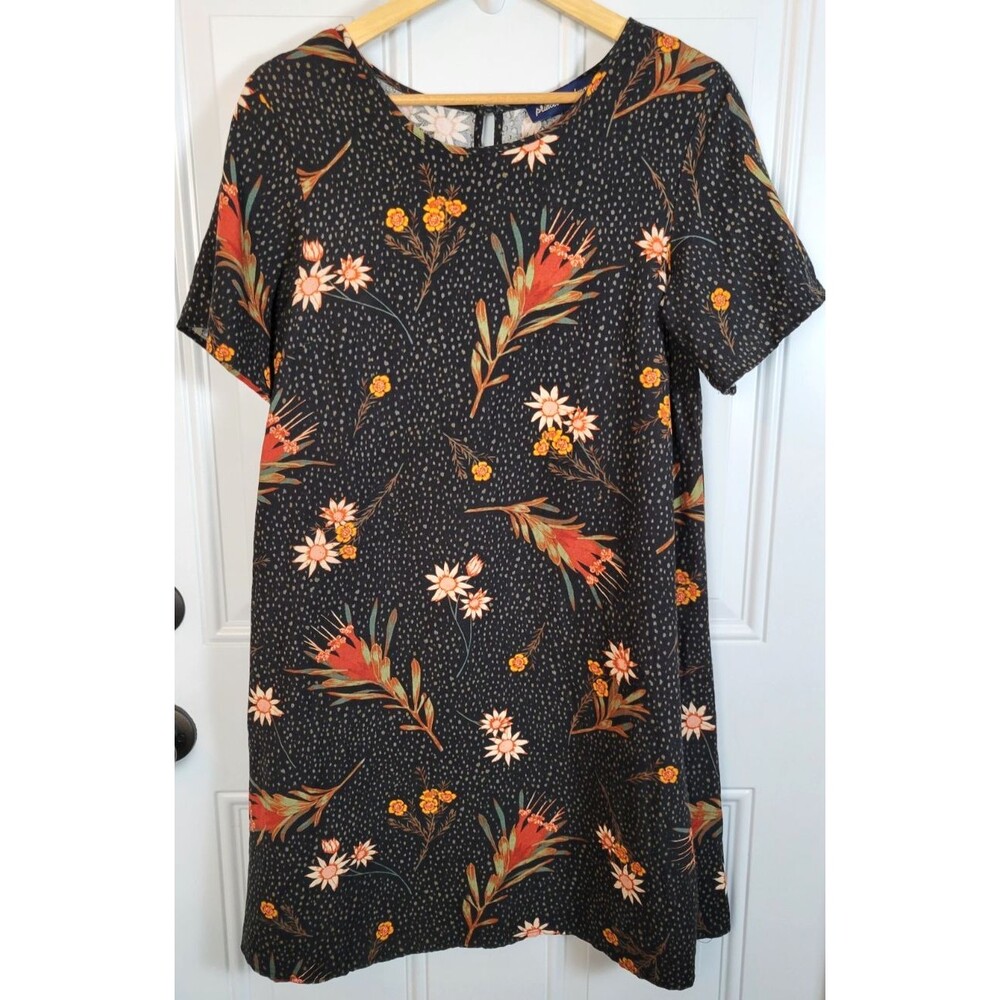 Princess Highway Floral Linen-Blend Dress Size 8